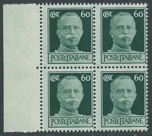 1944 LUOGOTENENZA EFFIGIE 60 CENT FILIGRANA CORONA QUARTINA MNH ** - SV7-2 - Picture 1 of 1
