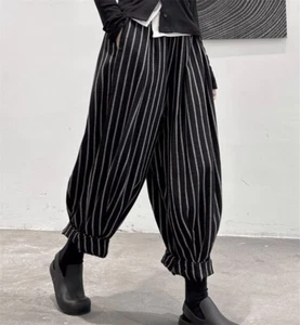 New Japanese Yamamoto Style Loose Wide-Leg Pants Women Retro Casual Trousers - Picture 1 of 10