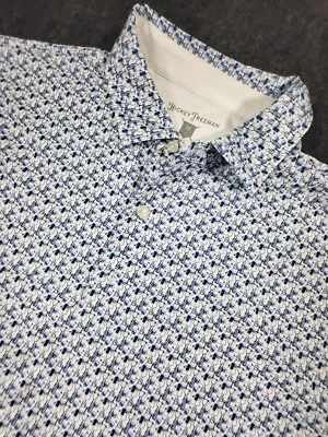 Hickey Freeman Golf Polo Shirt All Over Print Martini Wine Cocktail Men’s Sz L - Image 1 of 4