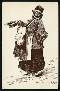 Russia Vintage Postcard Zvorykin Zworykin Moscow Types Tradeswoman Very Rare !!! - Picture 1 of 2