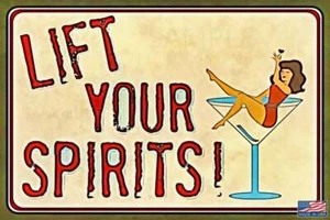 HEBEN SIE IHRE GEISTUNGEN! WEIN TIKI BARSCHILD 8""X12"" METALL LUAU WILLKOMMENER STRANDPOOL - Bild 1 von 1