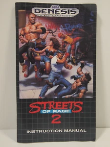Streets of Rage 2 (SEGA Genesis) Authentic MANUAL ONLY - Picture 1 of 6