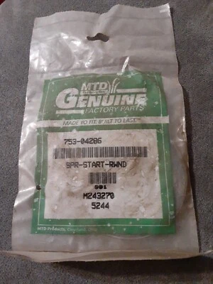 starter recoil spring mtd 753-04286 Craftsman Bolens Ryobi TROY-BILT YARD-MAN - Image 1 of 2