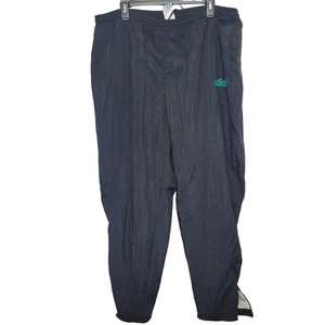 VINTAGE Adidas Pants Extra Large Adult Black Jogger Windbreaker Athletic Mens XL - Picture 1 of 10