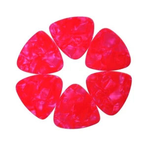 100Pcs Thin 0.46mm Celluloid 346 Rounded Triangle Guitar Picks Pearl Pink - Picture 1 of 5