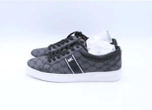 Michael Kors Juno Stripe Lace Up Designer Sneakers MK Logo Black 8.5 ❤️❤️❤️❤️ - Picture 1 of 5