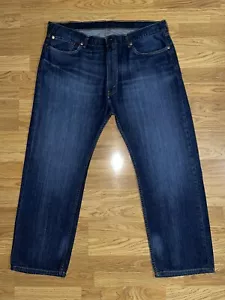 Levi’s 505 normale Passform gerade Denim Jeans Herren Größe 42 x 30 dunkle helle Waschung gebraucht, in einwandfreiem Zustand - Bild 1 von 16