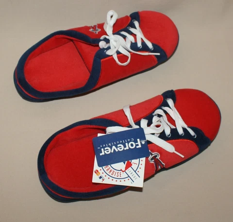 Mens Large Slippers MLB Genuine Los Angeles Angels Baseball Forever Collectibles Cover