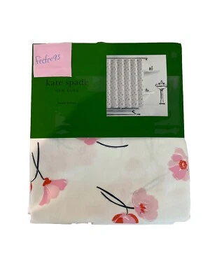 Kate Spade Cortina de Ducha Blanca Amapolas Rosa Algodón 72x72 AMAPOLAS CAÍDAS NUEVO EN PAQUETE Foto 1 de 3