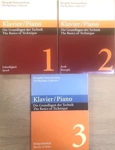 Vol.1-3 Big Music Collection Klavier/Piano German/English Tone Speed Strength - Picture 1 of 22