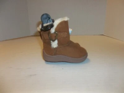 Новый Garanimals младенца размер 2 коричневый искусственного меха с подкладкой ботинки с сердцем пряжка - Изображение 1 из 4