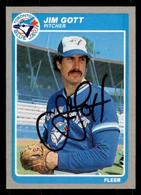 1985 Fleer Baseball #105 Jim Gott Signed Autograph (no COA) - Image 1 of 2