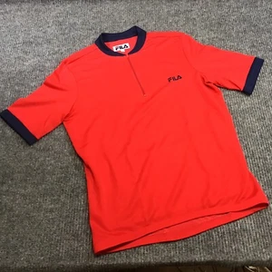 Vintage Fila Brand Cycling Jersey Shirt Red Blue Men’s Medium Cool max Polyester - Picture 1 of 15