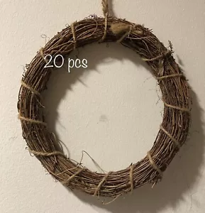 20x Anello in rattan vite naturale INGROSSO fai da te porta ghirlanda natalizia fare 30 cm - Foto 1 di 5