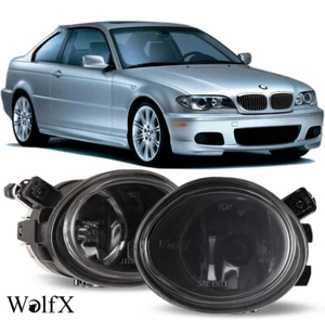 Pair Smoke Fog Lights For 2001-2003 M3 M5 2001-2005 BMW 3 Series E46 Sedan/Wagon - Picture 1 of 12