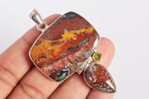 Ciondolo vintage con pietra preziosa agata della valle delle mele in... - Foto 1 di 5