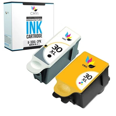CMYi 2PK Compatible 30XL Ink Cartridges for Kodak Hero 2.2, 3.1, 4.2, ESP 1.2 - Image 1 of 4