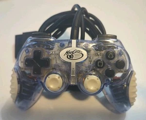 Mad Catz Turbo Microcon Gaming Controllee For PlayStation 2 PS2 - Clear Blue - Picture 1 of 1