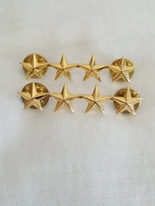 Juego de 2 4 pasadores de solapa de estrella dorada - Imagen 1 de 3