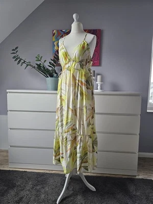 Traumhaftes Maxikleid Ausgestellt Fließende Viscose Boho Ibiza L 40-42 - Bild 1 von 4