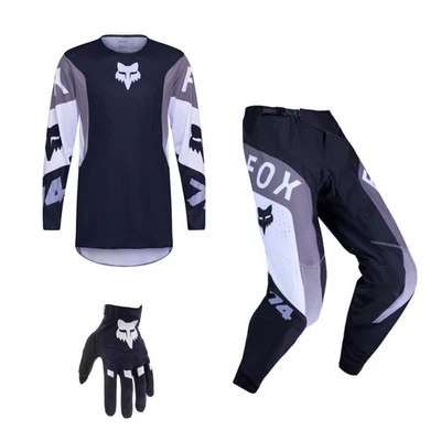 Fox MX Combo Hose Shirt 360 TINE schwarz Motocross Set Dirtpaw Handschuhe E - Bild 1 von 4