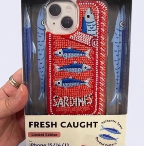 Fresh Caught Sardines iPhone Beaded Case for 15 14 or 13 - Photo 1 sur 7