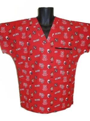 New Nebraska Cornhuskers Adult Mens Sizes S-M-L-XL Nurse/Doctor Medical Scrubs - Image 1 of 4
