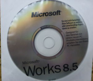 Microsoft Works 8.5 Textverarbeitung Tabellenkalkulation Datenbank Kalender COA