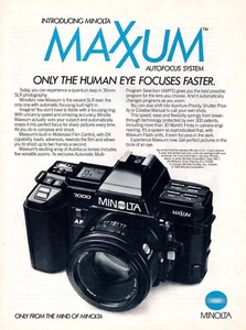 VINTAGE 1981 Minolta Maxxum 7000 Camera Photography Print Ad - Bild 1 von 1