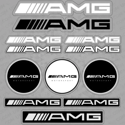 Para Coche Merceds AMG Motorsport Calcomanía Calcomanía Rayas Logo Decoración 12 Patrones Foto 1 de 4