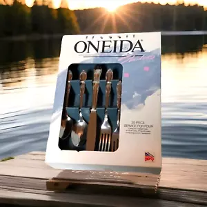 Vintage Oneida Day Dream Flatware Set 20pc Stainless USA Service for 4 NOS New - Picture 1 of 6