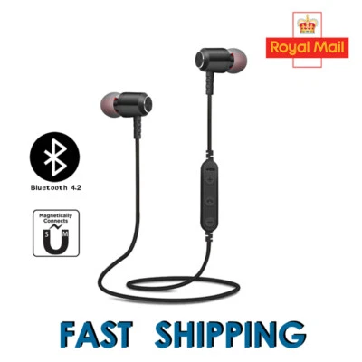 Sweatproof Wireless Bluetooth Earphones Headphones Sport Gym For Samsung iPhone - Image 1 of 4