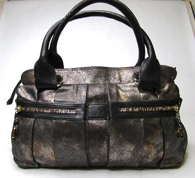 See by Chloe Daytripper Satchel Bag Pewter Leather Zip Pockets Bag Handbag - Image 1 of 4