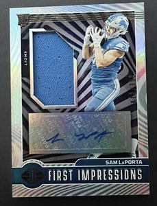 2023 Panini Illusions Sam LaPorta First Impressions Rookie Patch AUTO /399 Lions - Picture 1 of 3