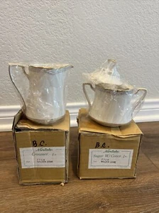 NORITAKE GOLDEN COVE ONE CREAMER & ONE SUGAR BOWL New With Original Box!! - Picture 1 of 6