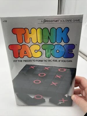 Think Tac Toe Pressman Solitaire Puzzle Logic Game Complete 1984 - Image 1 of 3