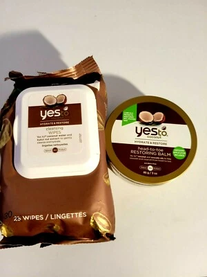 yes to coconut cleansing wipes and restoring balm - Image 1 of 4