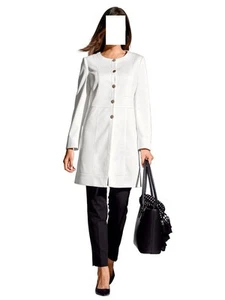 Amy Vermont CAPPOTTO CORTO BIANCO EFFETTO WAFFLE TG 44, TG 46 1016270728 - Foto 1 di 5