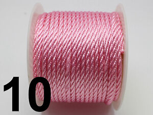 16.4 Feets 3mm Nylon String Chinese Satin Silk Braided Cord Love Binding Rope
