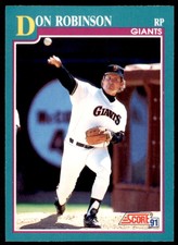 1991 SCORE DON ROBINSON SAN FRANCISCO GIANTS #639