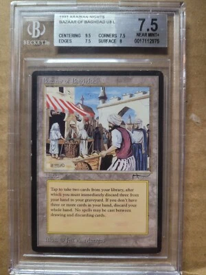 Magic MTG Arabian Nights Bazaar of Baghdad BGS Beckett Graded 7.5 NM Reserved - Image 1 of 4