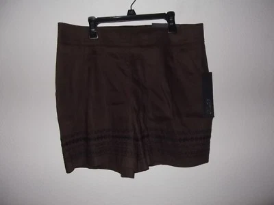 APT 9 - MUJER - PANTALONES CORTOS DE TIRO MEDIO - MARRÓN - TALLA MEDIANA - VENTA AL POR MENOR 40,00 (AC-40-224) Foto 1 de 4