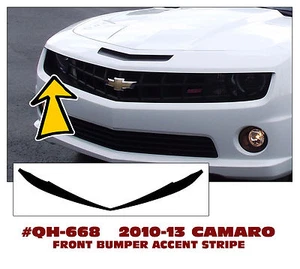 Calcomanía de acento a rayas parachoques delantero Chevy Camaro QH-668 2010 2011 2012 2013 - Imagen 1 de 1
