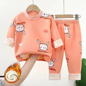 Girls Warm Pajamas Sets - Picture 1 of 3