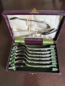 Antique French Tea Spoons & Toast Jam Set - Picture 1 of 9