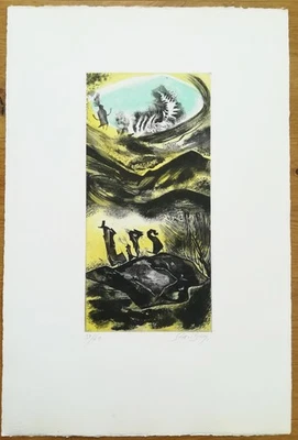 Anna Staritsky, Farblithographie „Magniciens du soir“, limitiert, handsigniert - Bild 1 von 4