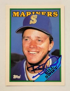 Tarjeta firmada por Bill Swift 1988 Topps intercambiada #117T autógrafo de los Seattle Mariners - Imagen 1 de 2