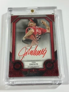 2024 Topps Tier One Tier One Auto Red Foil /15 John Smoltz Auto HOF BOOKEND!!! - Picture 1 of 2