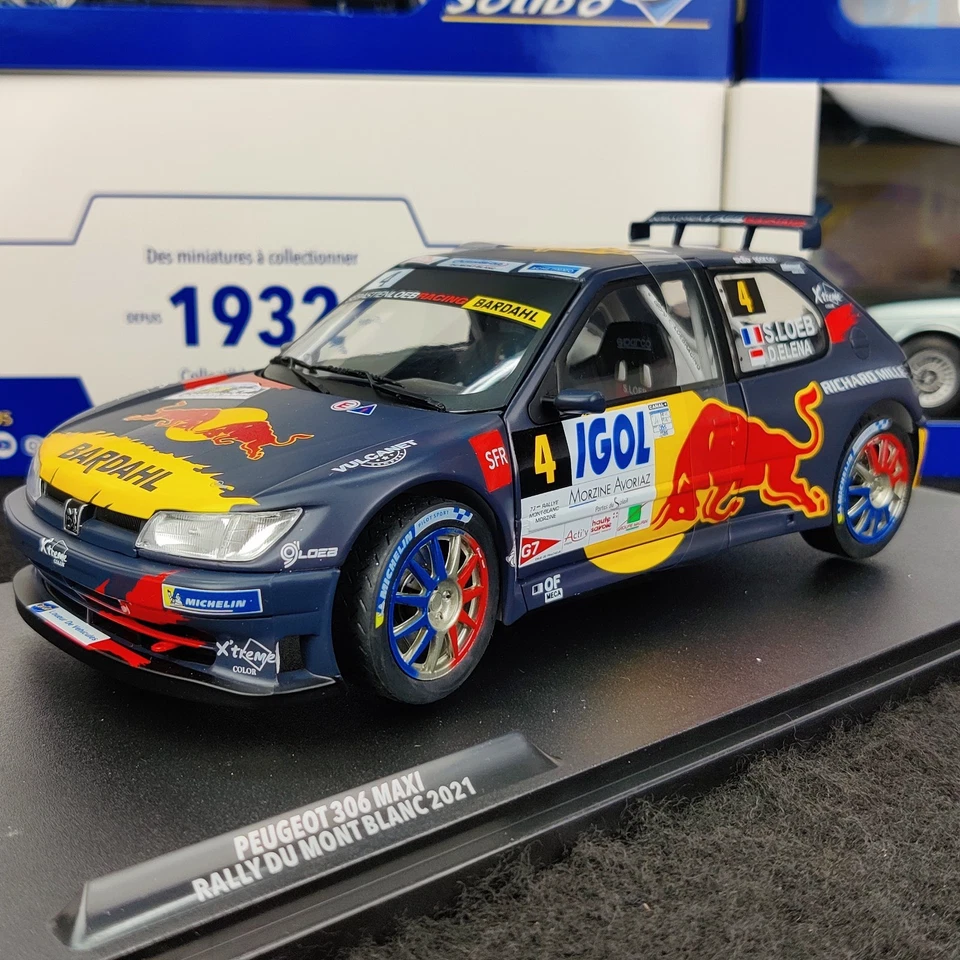 Peugeot 306 Maxi Rally Du Mont Blanc 2021 Loeb / Elena #4 Solido 1 18 Nuovo 1/18
