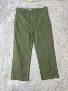 Frank & Eileen Women’s Size 8 Olive Green Utility Pants Raw Hem Blackstone - Picture 1 of 9